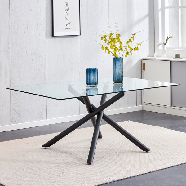 Ivy Bronx Jamei Glass Dining Table - Wayfair Canada